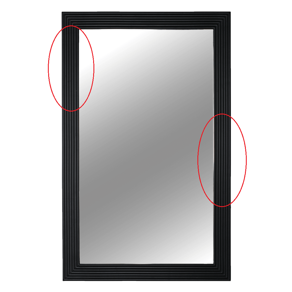 Zrkadlo, čierny rám, MALKIA TYP 1 P3, poškodený tovar