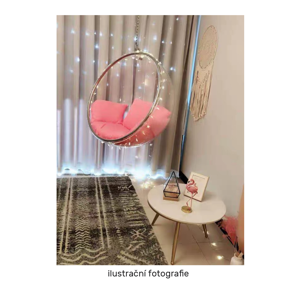 Závěsné křeslo, transparentní/zlatá/bílá, BUBBLE TYP 1 Kondela (foto 9)