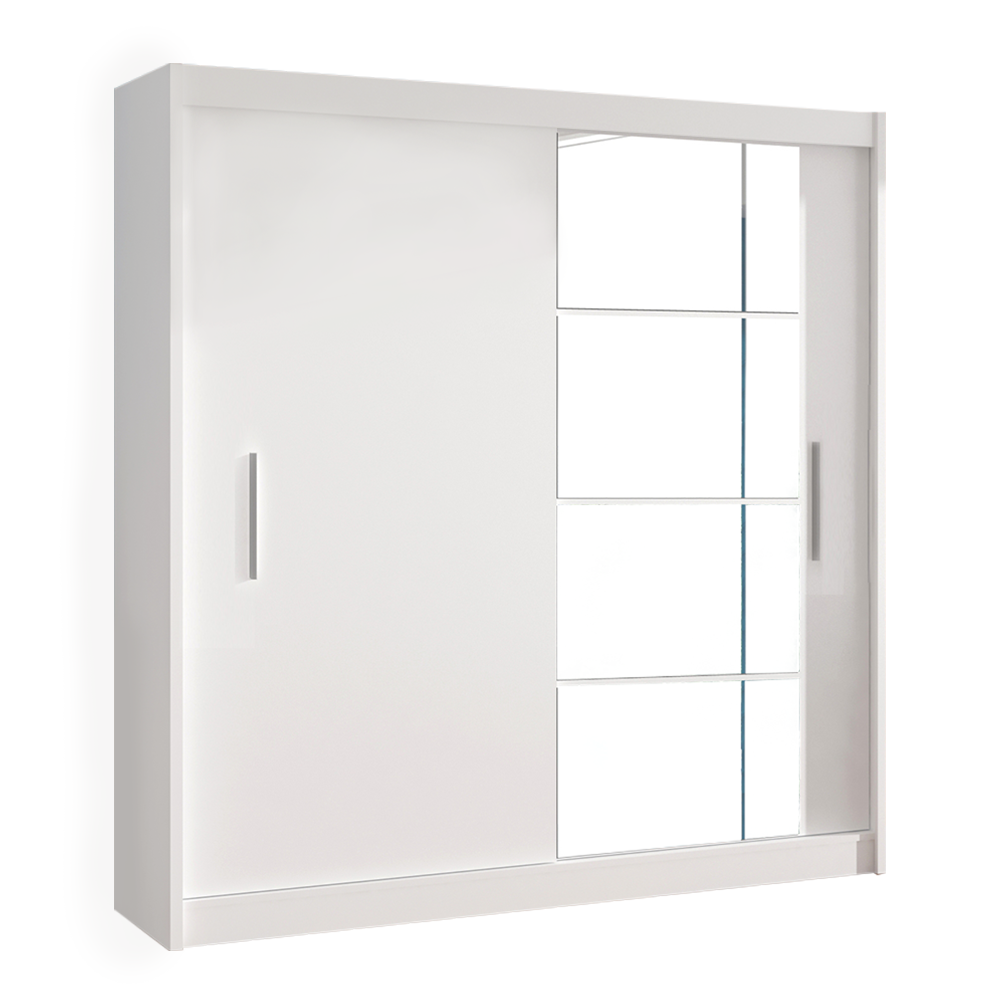 Dulap cu uși glisante, alb, 180x215, LOW