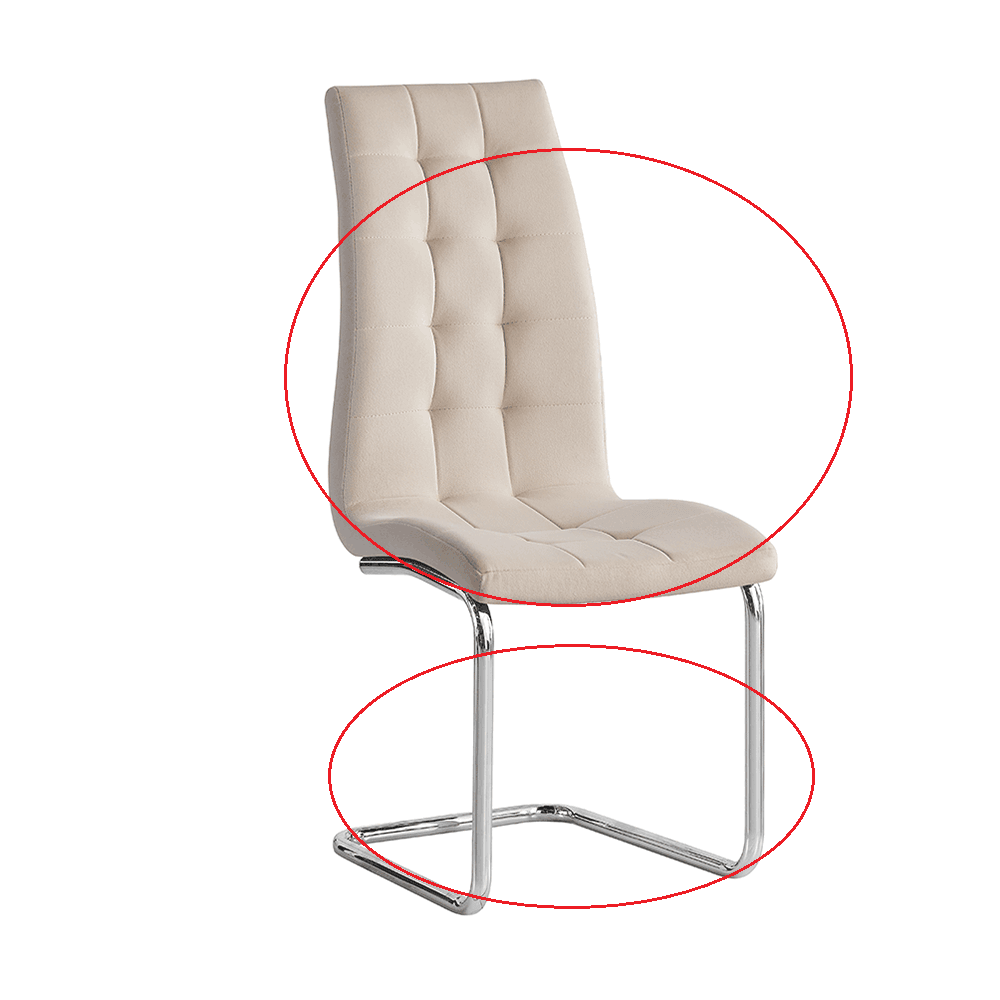 Jedálenská stolička, béžová Dulux Velvet látka/chróm, SALOMA NEW P3, poškodený tovar