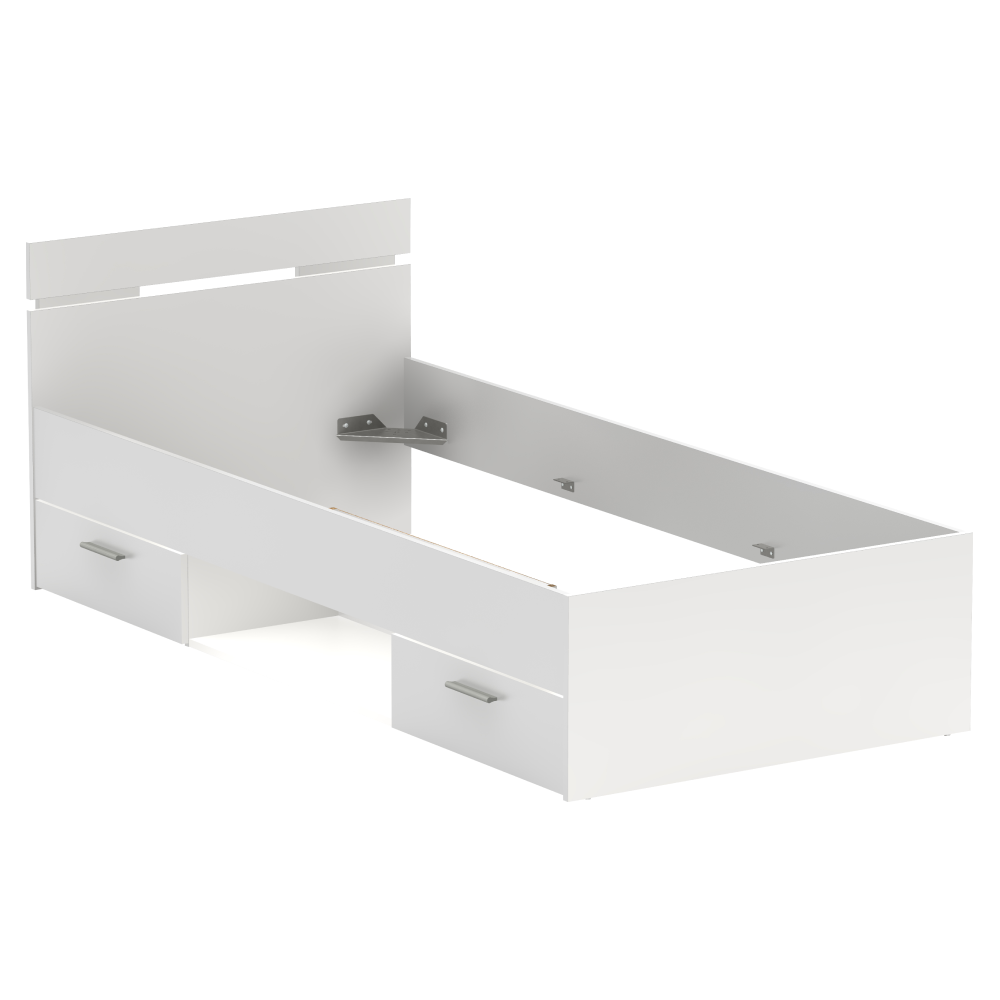 Posteľ, 90x200, biela, MICHIGAN NEW