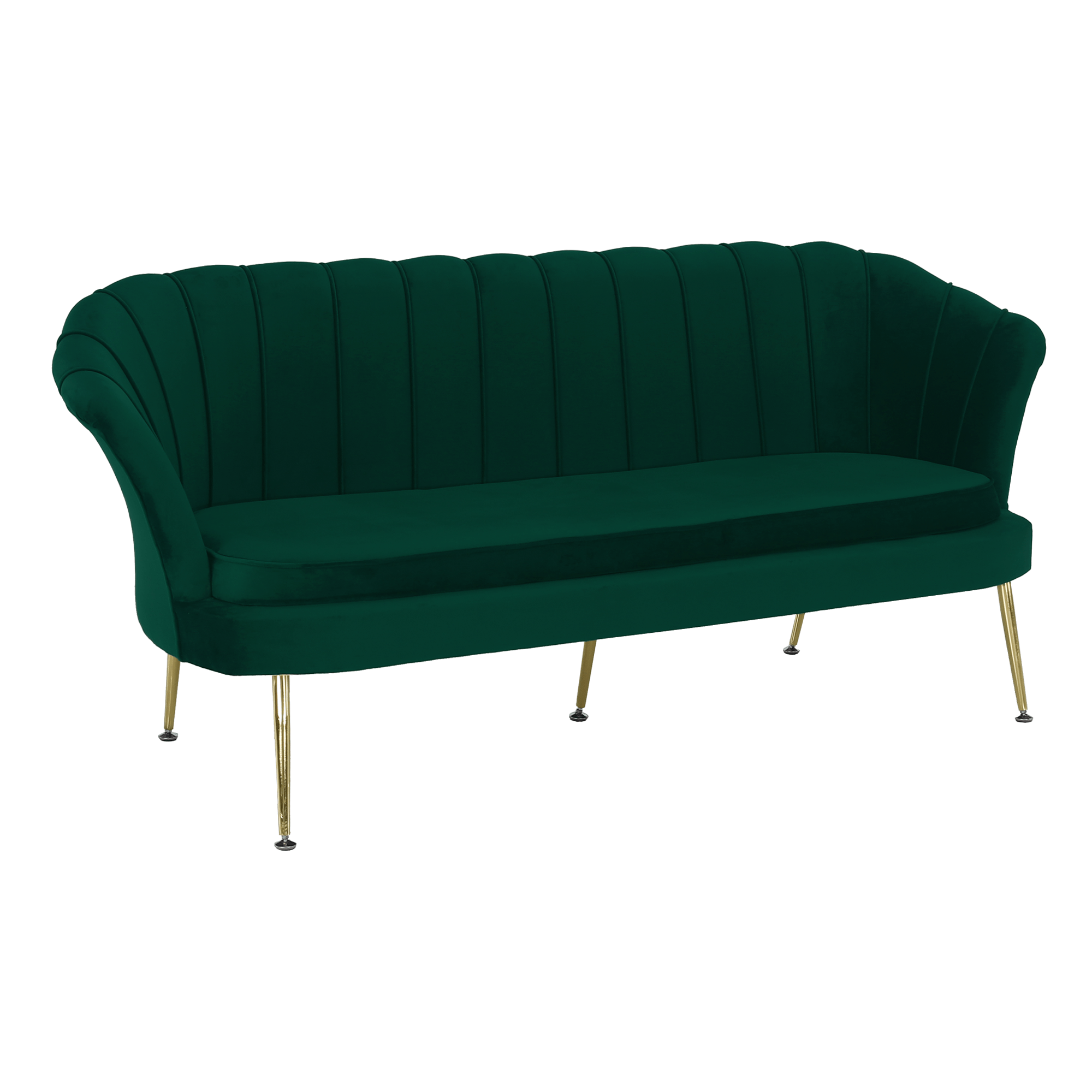 Luxusní pohovka, 3-sed, smaragdová Velvet látka/chrom zlatý, styl Art-deco, NOBLIN NEW P1, poškozené zboží
