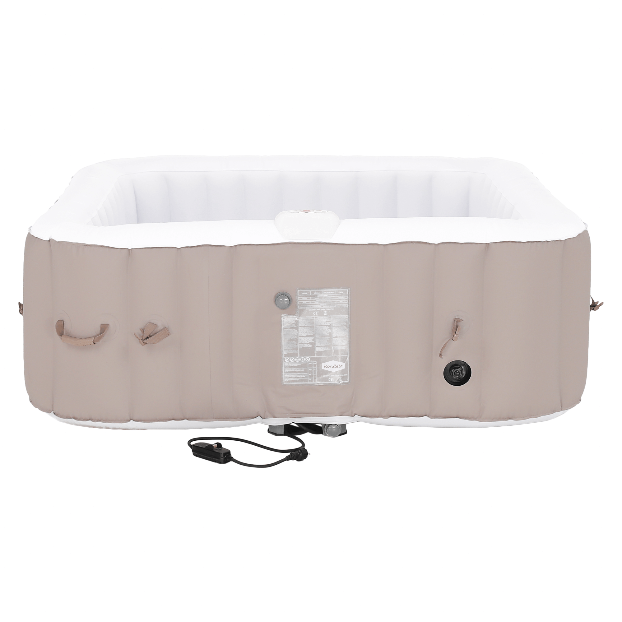 Nafukovacia vírivka, sivohnedá Taupe/biela, 4-6 os, 910 l, KAMINO NEW TYP 4