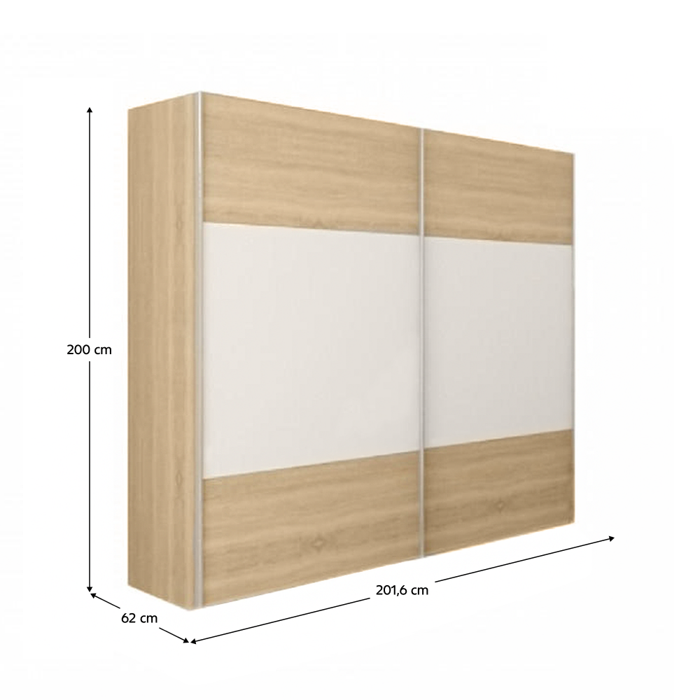 Hálószoba garnitúra (ágy 160x200 cm), tölgy sonoma/fehér, GABRIELA NEW