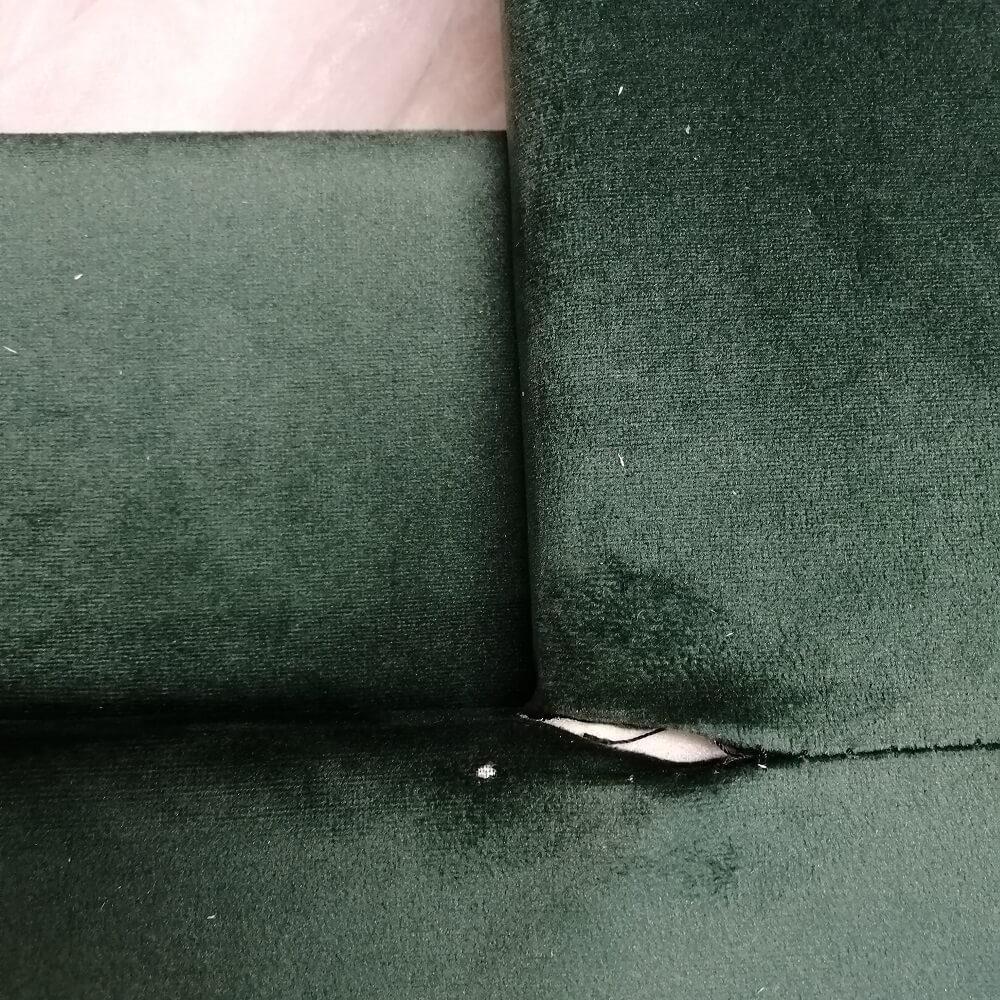 Posteľ, smaragdová Velvet látka, 180x200, KESADA P2, poškodený tovar