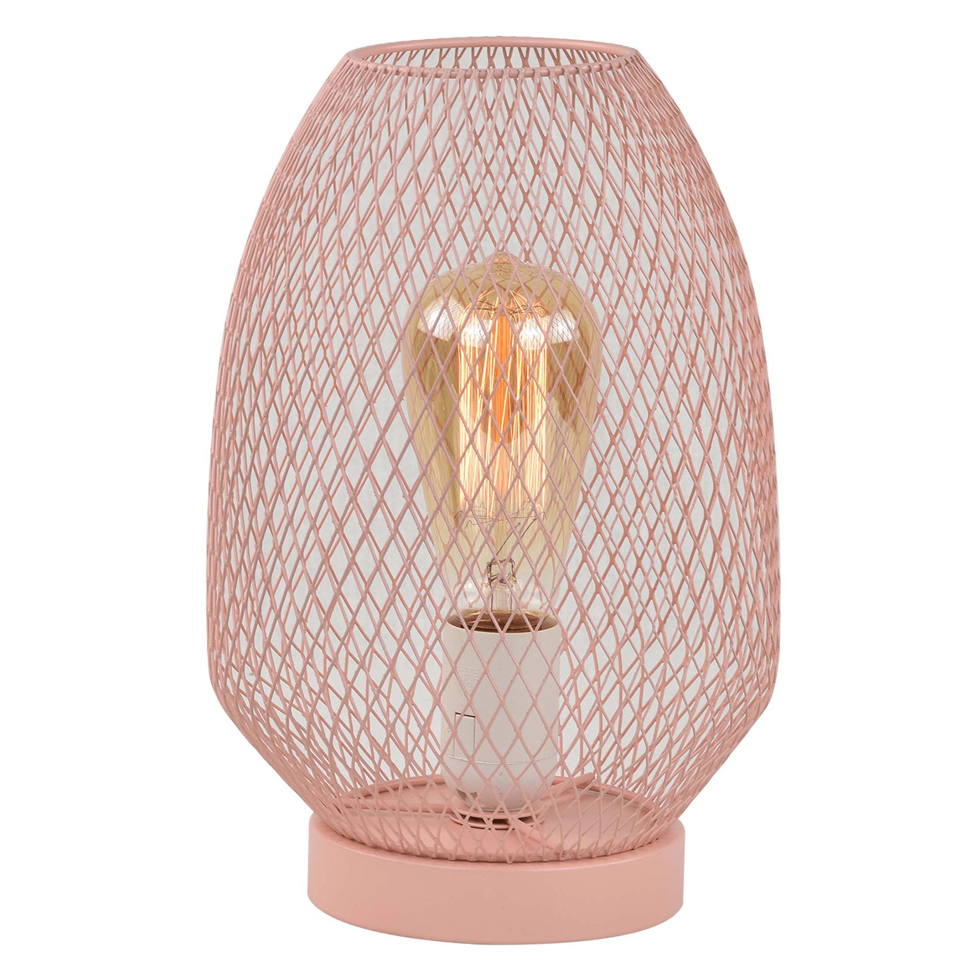 Asztali lámpa, fém/rózsaszín, ANLEY