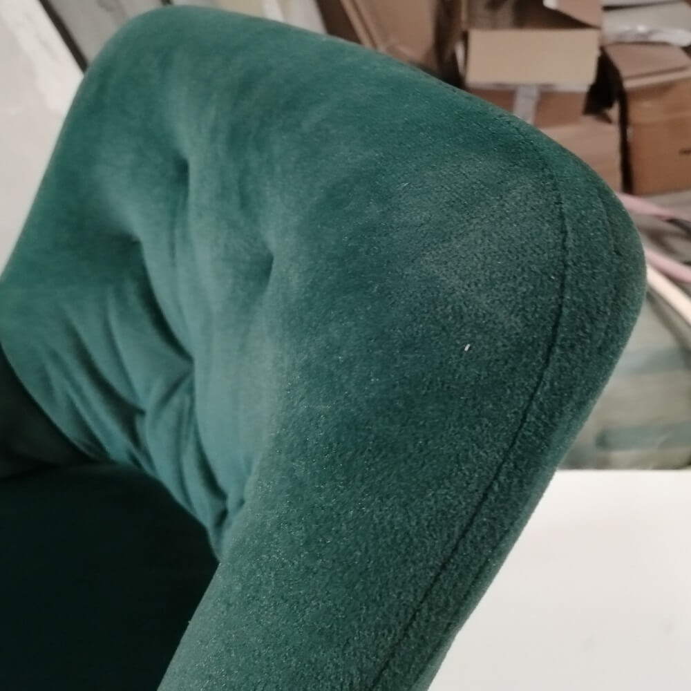 Otočná stolička, zelená Velvet látka/čierna, VELEZA P4, poškodený tovar