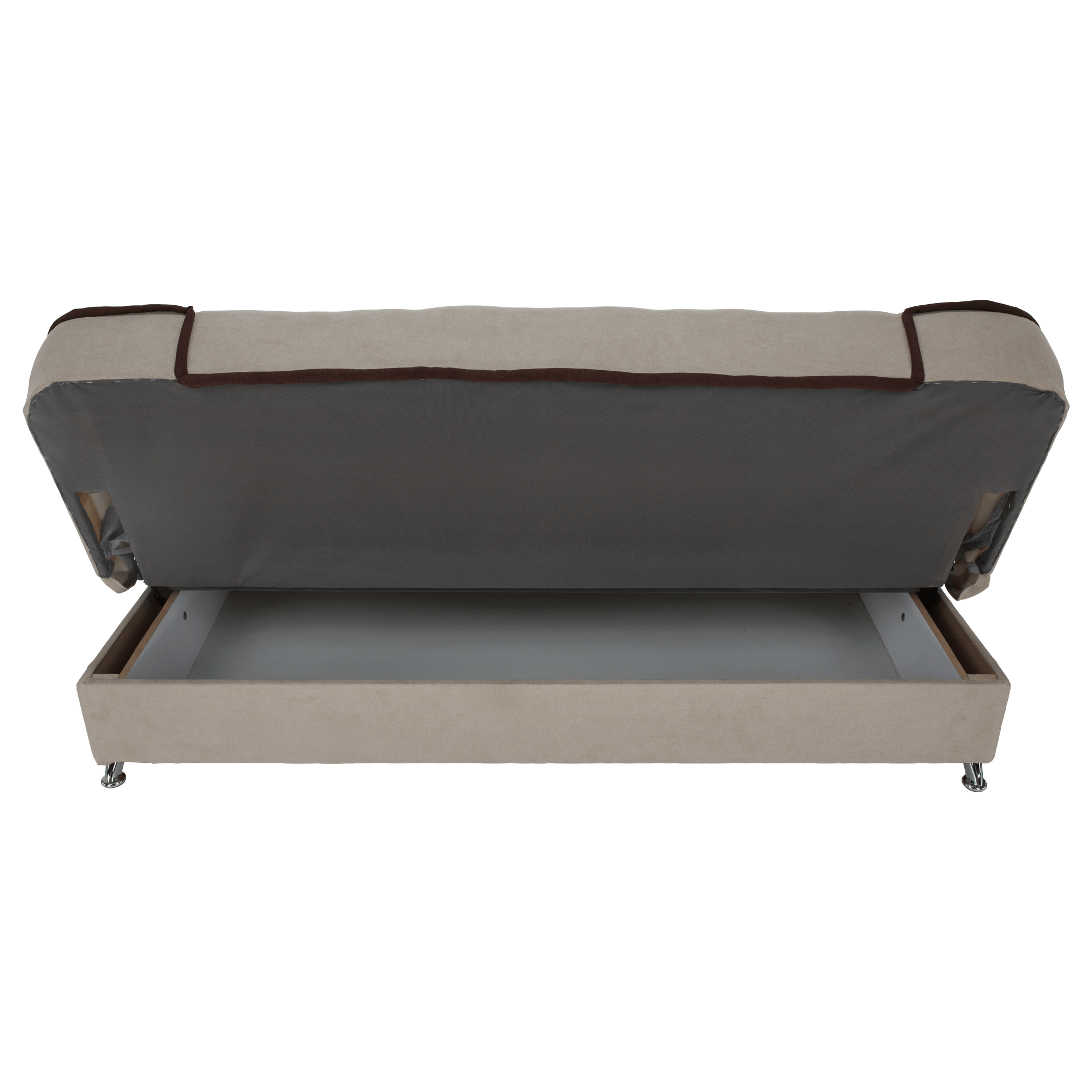 Kinyitható dívány, bézs/barna, PERSI