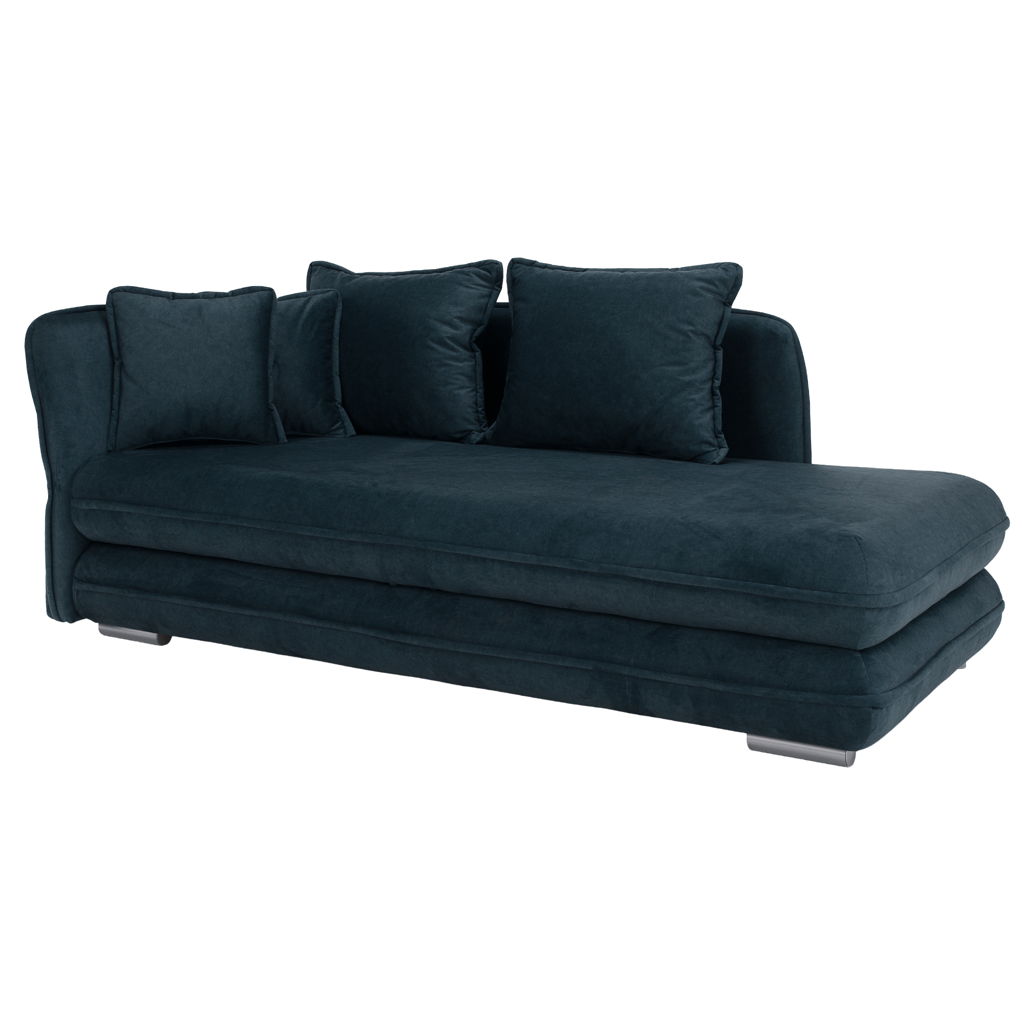 Leňoška s úložným priestorom, modrá, ľavá, LAMBA