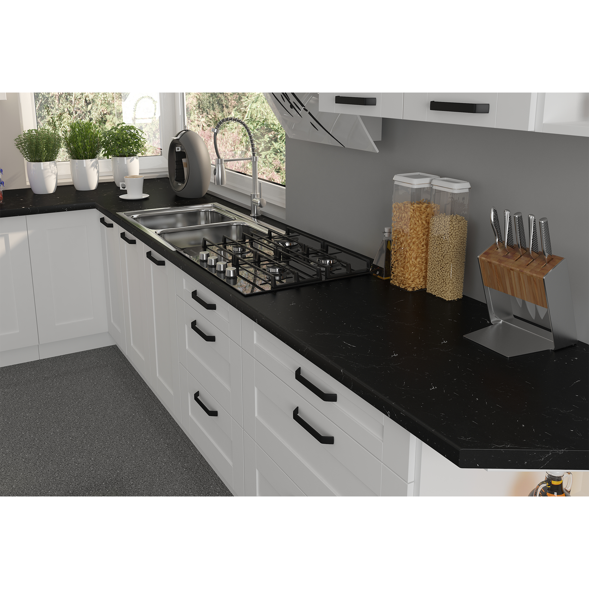 Pracovná doska, hrúbka 3,8 cm, 6499, marmur roma