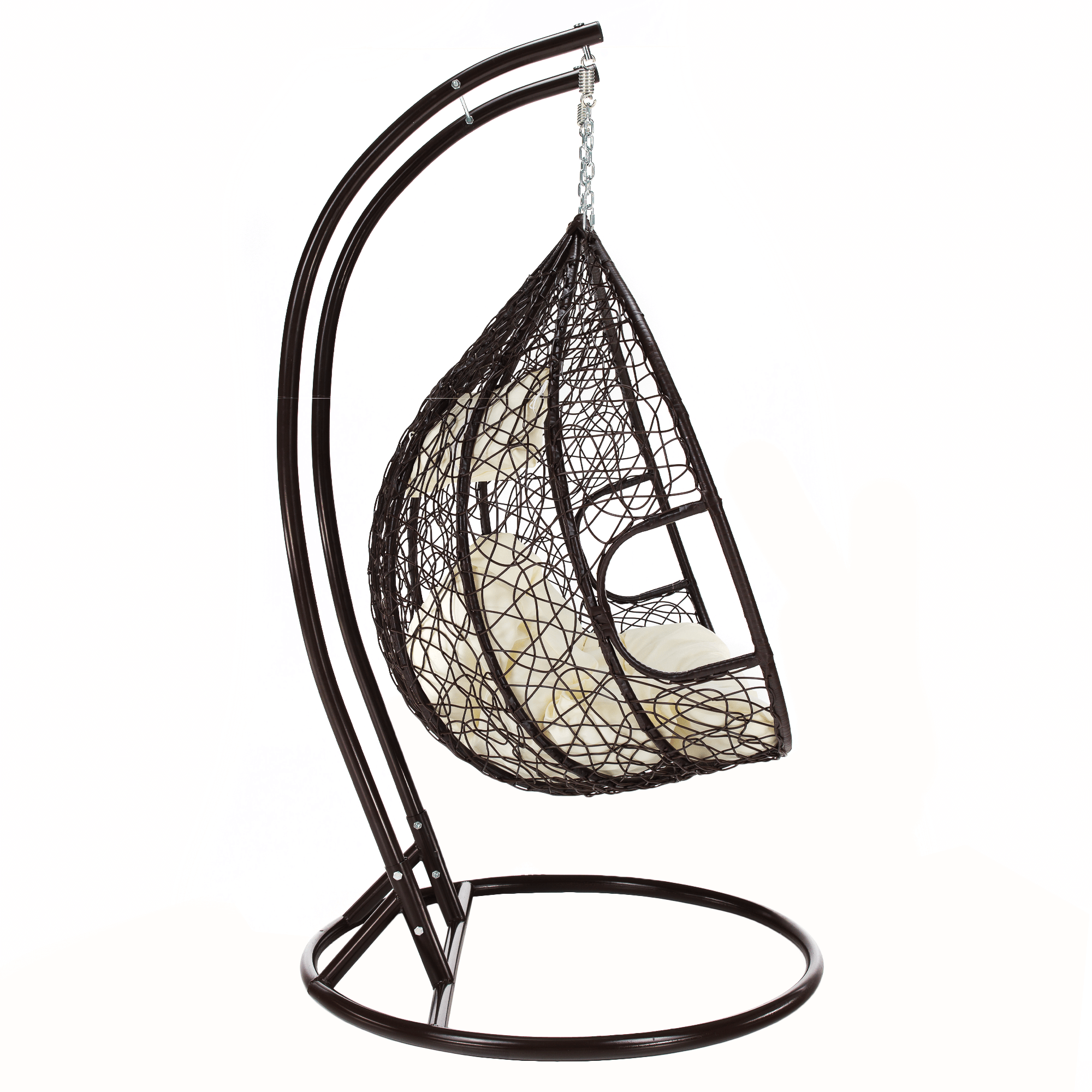 Függő dupla fotel, barna/bézs, DALVEA 2 NEW