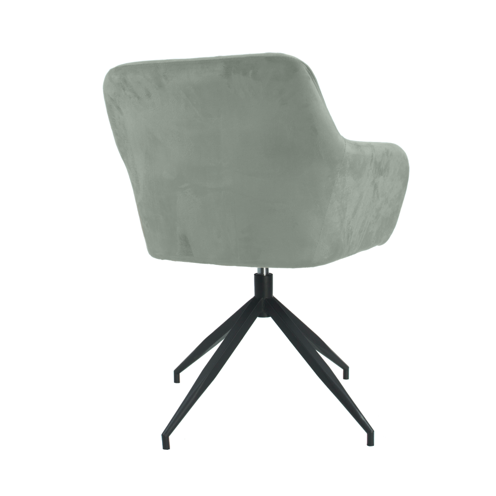 Otočná židle, šedohnědá Taupe Velvet látka/černá, VELEZA NEW