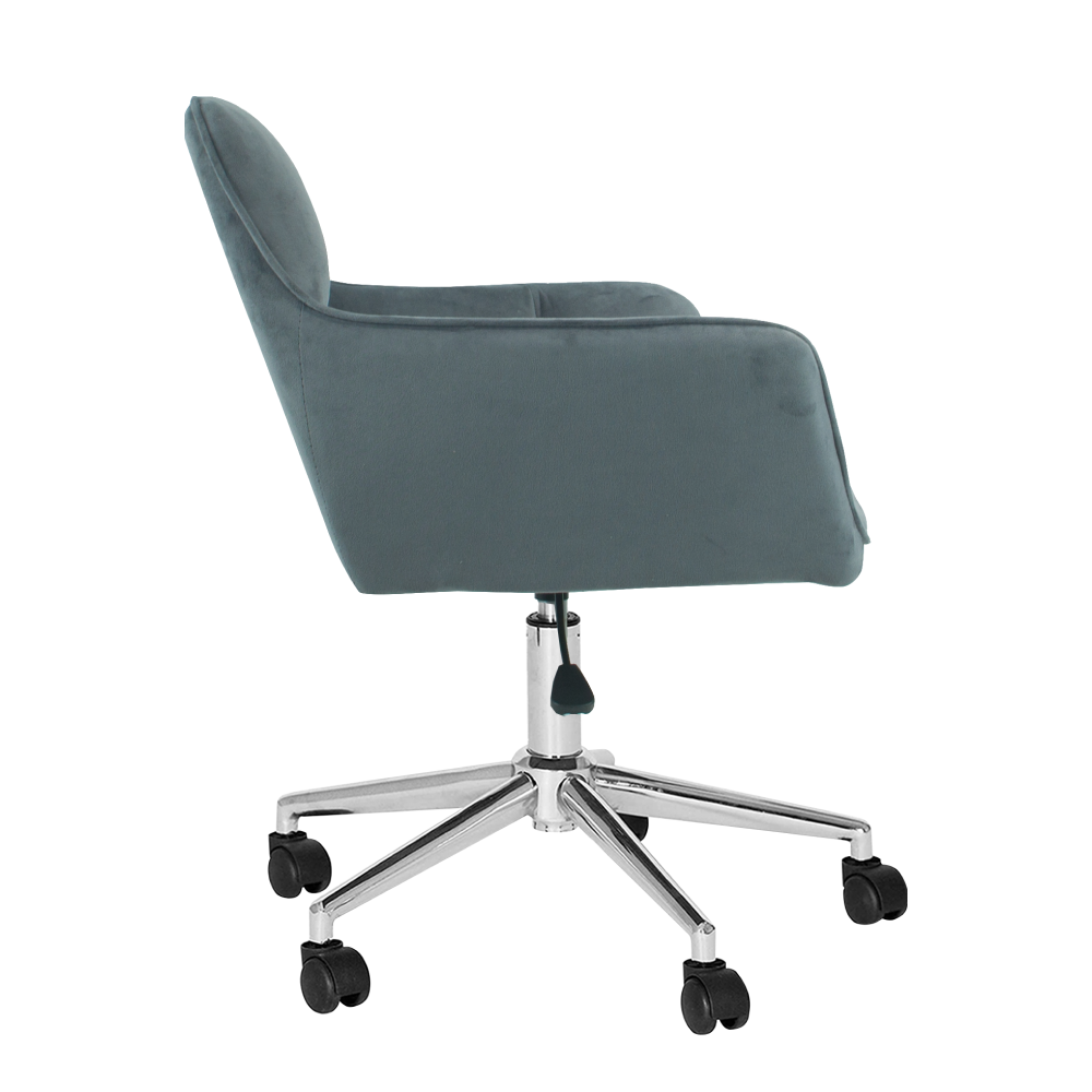 Kancelárske kreslo, sivá Velvet látka/chróm, HAGRID NEW