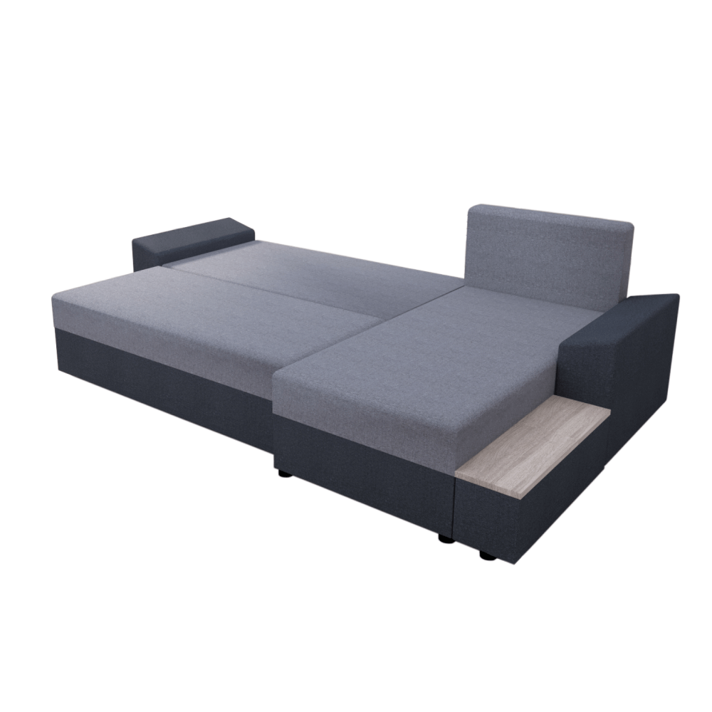 Univerzálna sedacia súprava, tmavosivá/sivá, FERGUS ROH