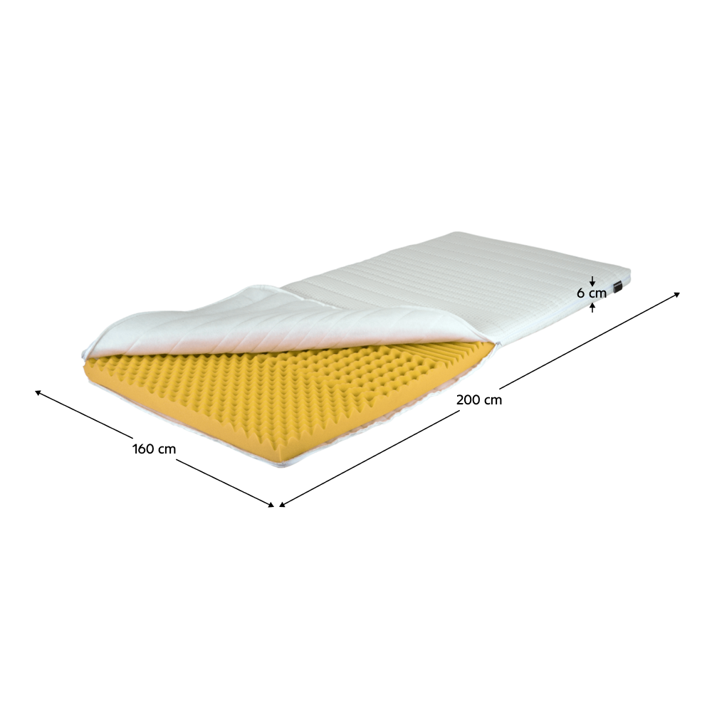 Topper 6 cm, 160x200, penový, BAMBI TYP 3 TOPPER VISCO