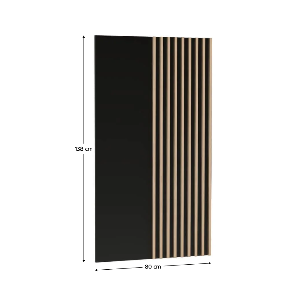 Panel na stenu, dub artisan/čierna, KOLI C-10