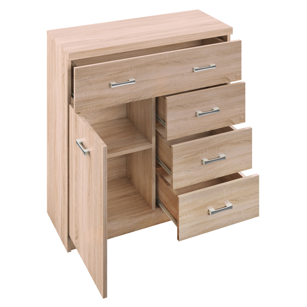 Komód 1D4S, sonoma tölgy, TOPTY TYP 20 Komód 1D4S, sonoma tölgy, TOPTY TYP 20