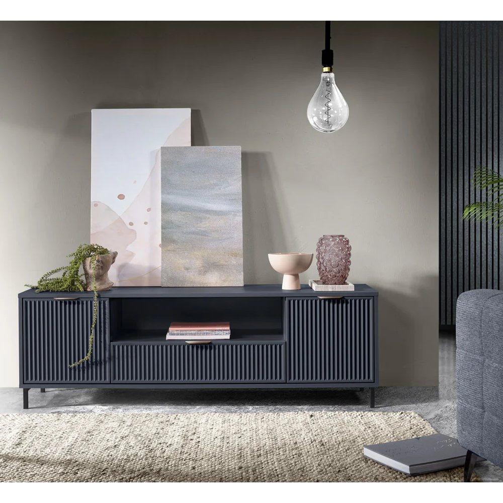 TV stolík, indigo modrá, STYLE LS 4