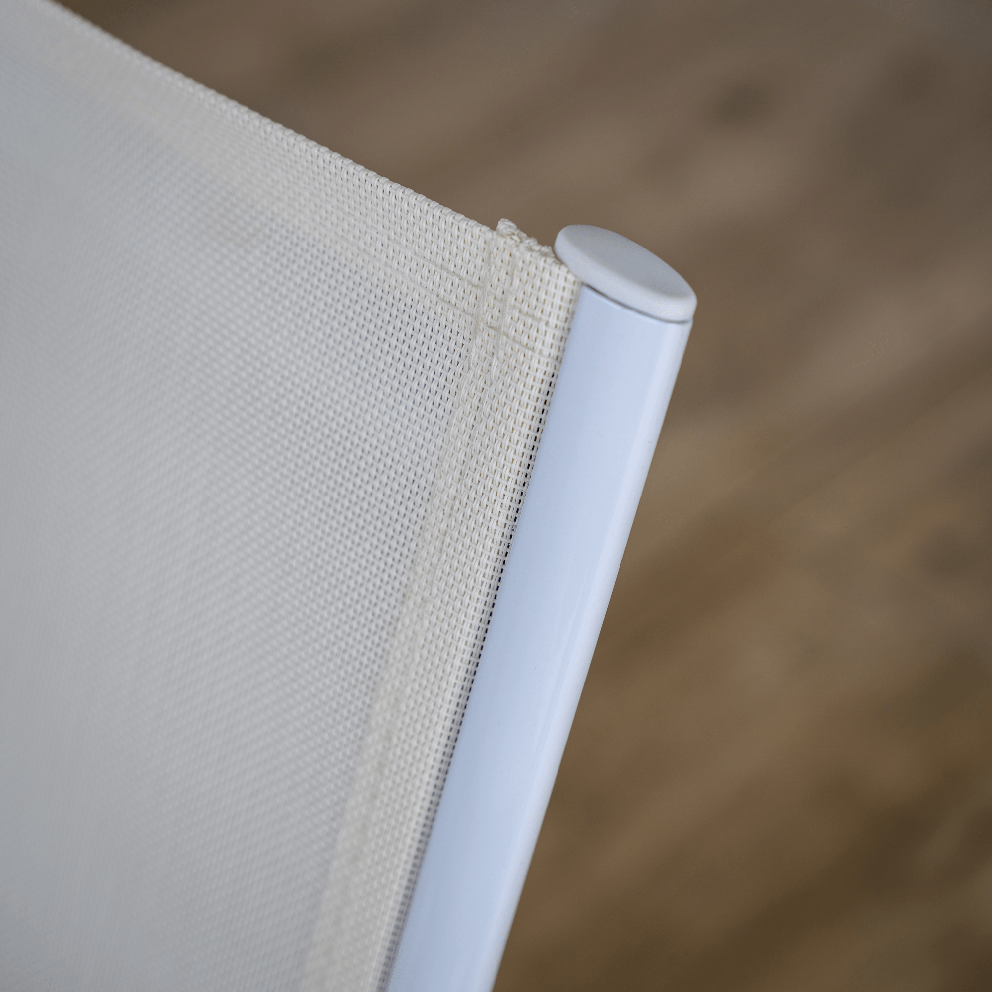 Kerti rakásolható szék, fehér acél/tölgy, BONTO