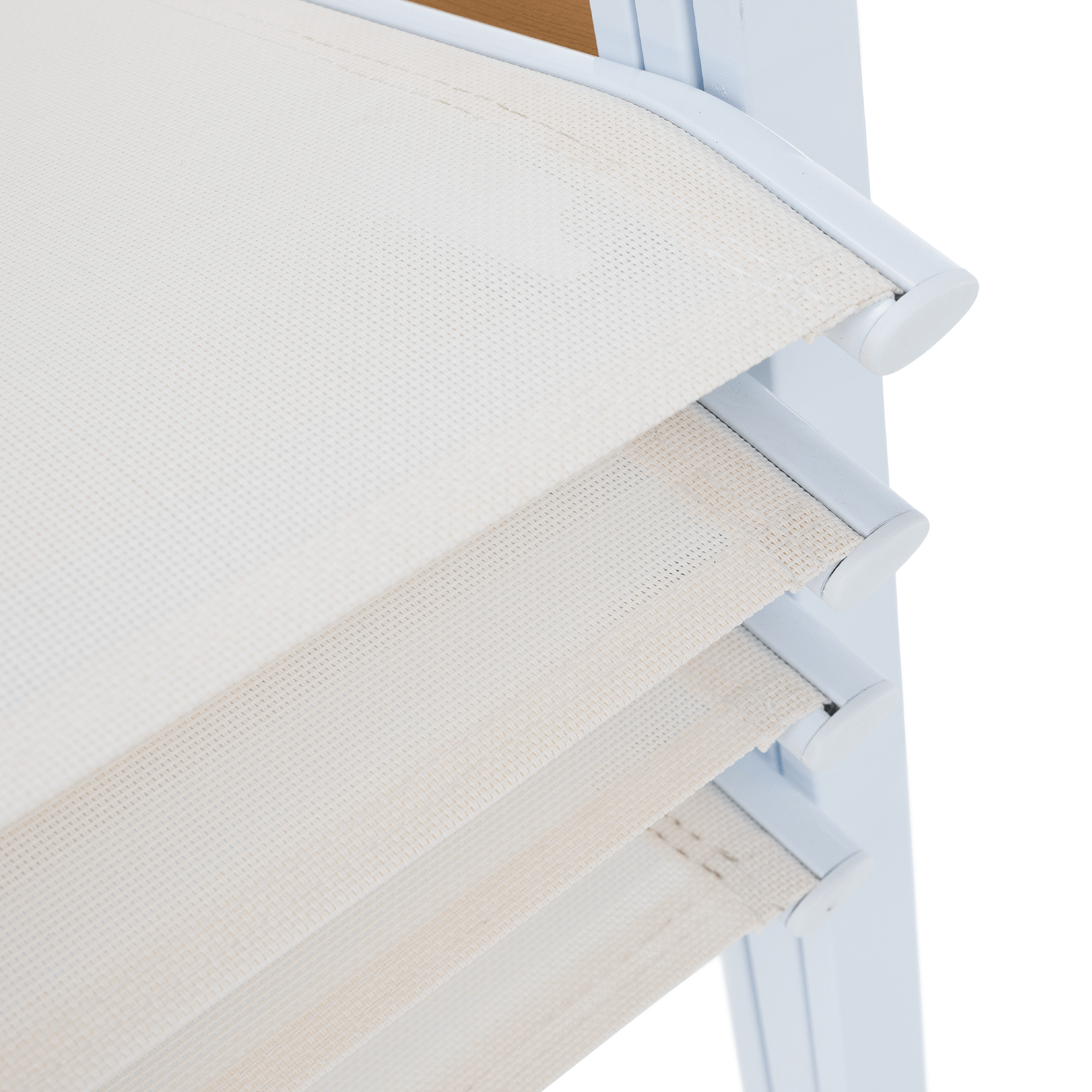 Kerti rakásolható szék, fehér acél/tölgy, BONTO