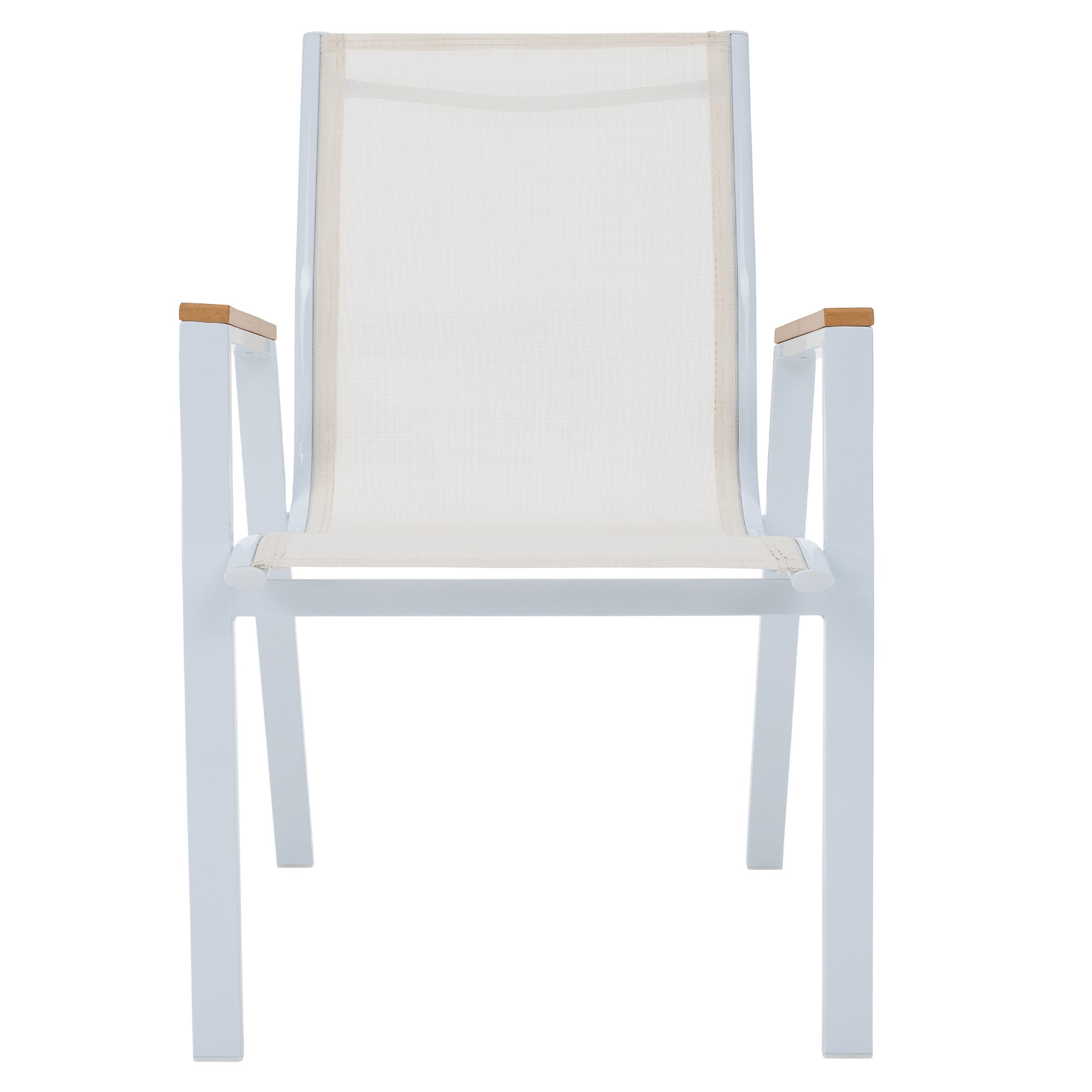 Kerti rakásolható szék, fehér acél/tölgy, BONTO