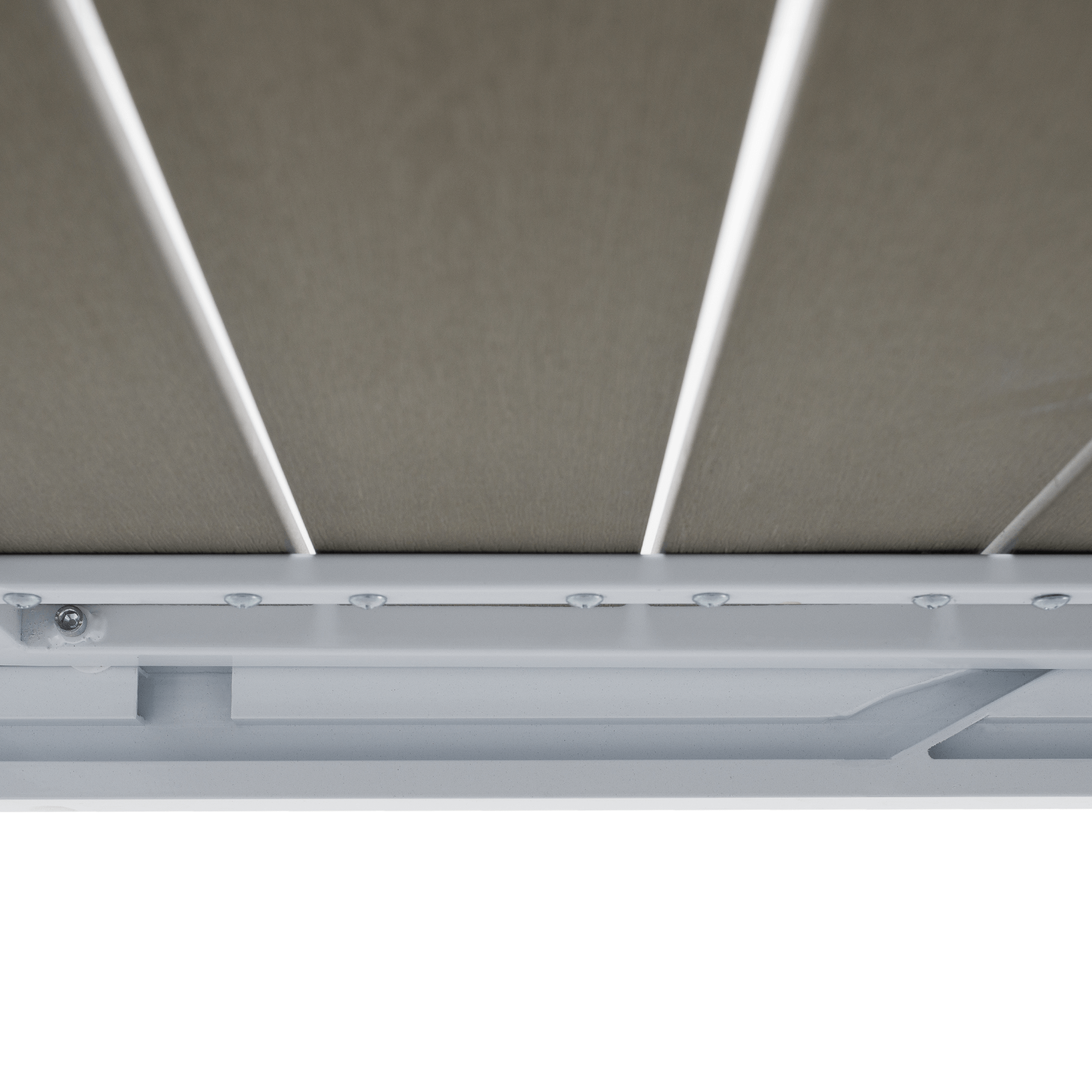 Kerti kihúzható asztal, fehér acél/szürke, DORIO