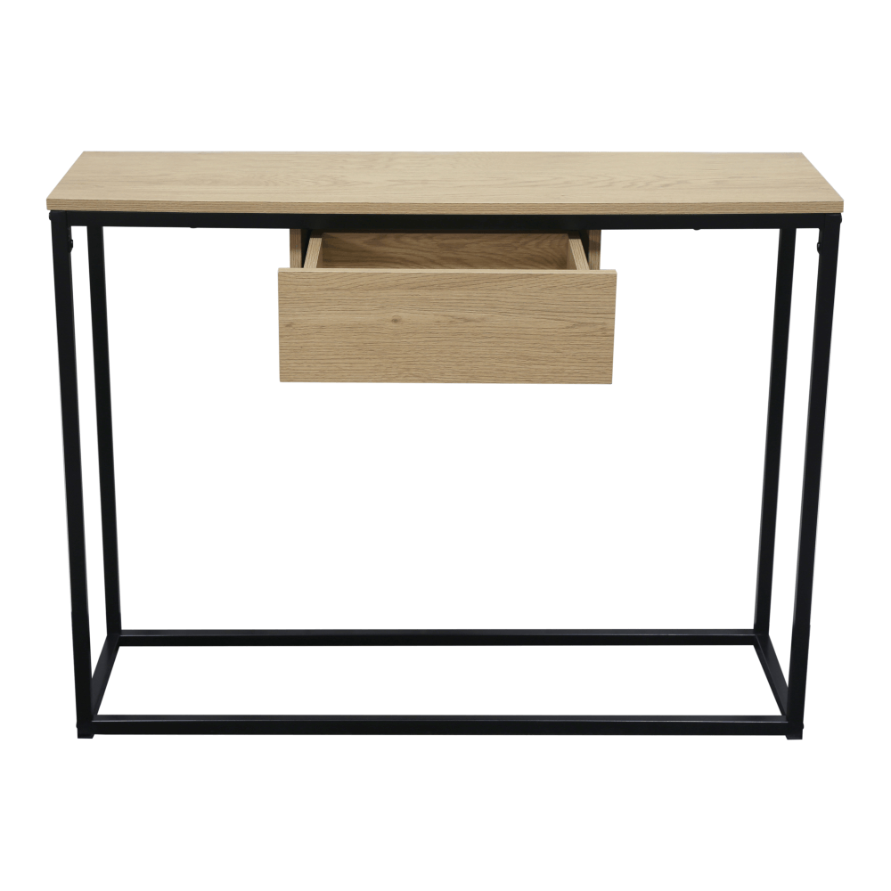 Konzolový stolek, dub/černá, NAVARO TYP 2