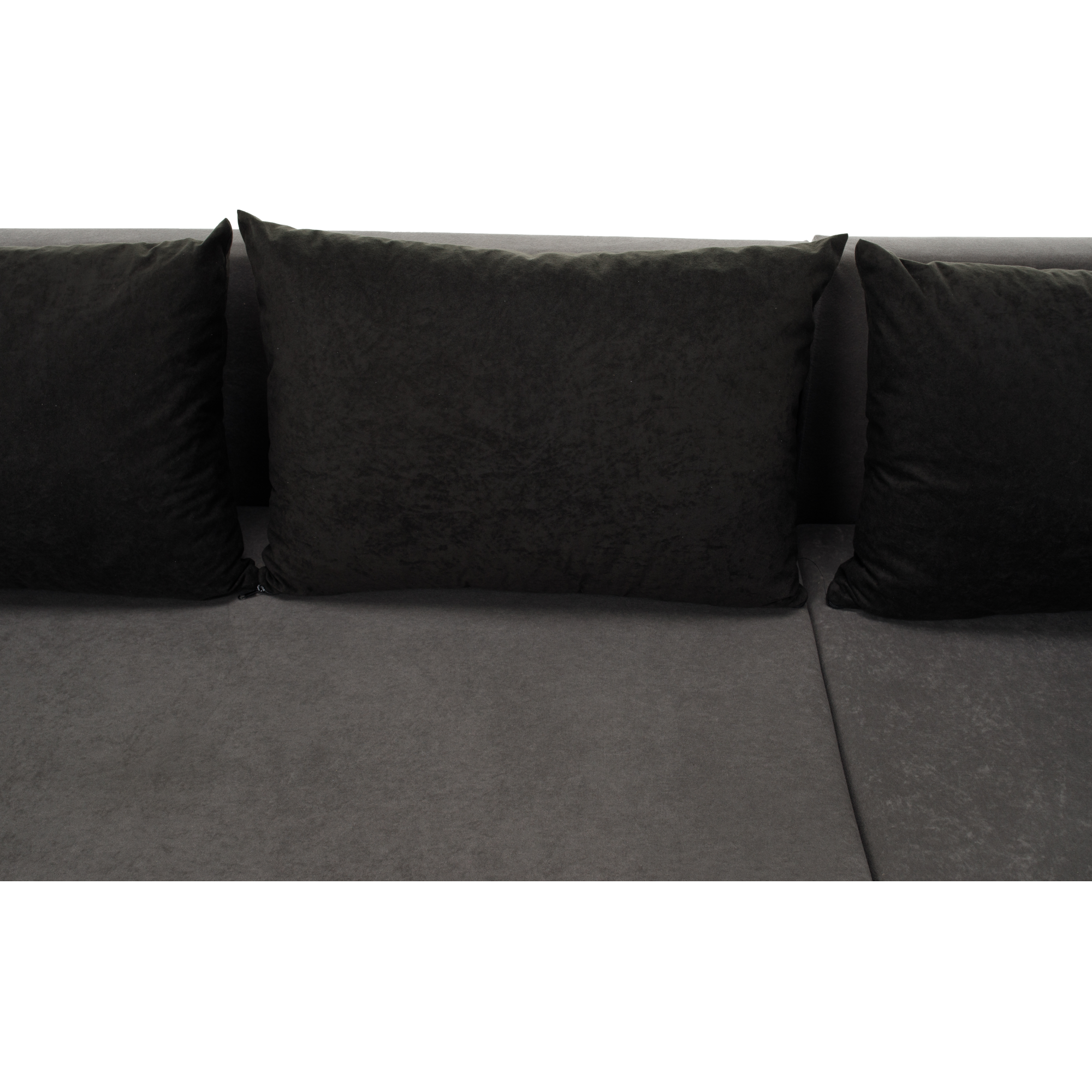 Univerzálna sedacia súprava, sivá/čierna, PAULITA U