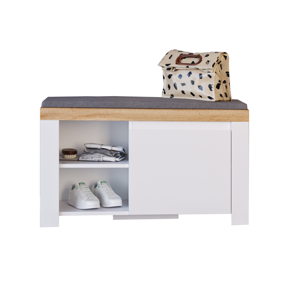 Botník 1D, biela/dub wotan, VILGO