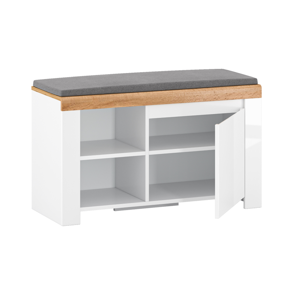 Botník 1D, biela/dub wotan, VILGO