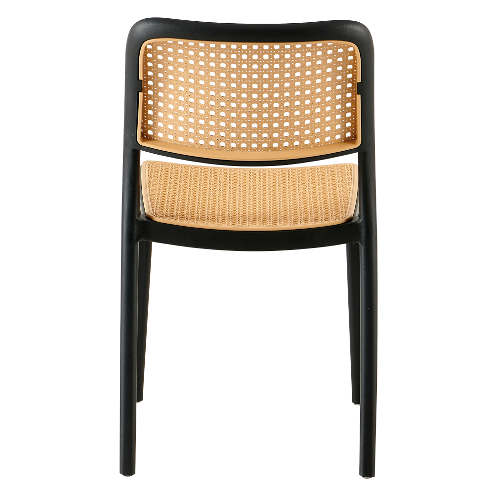 Rakásolható szék, fekete/bézs, RAVID TYP 1