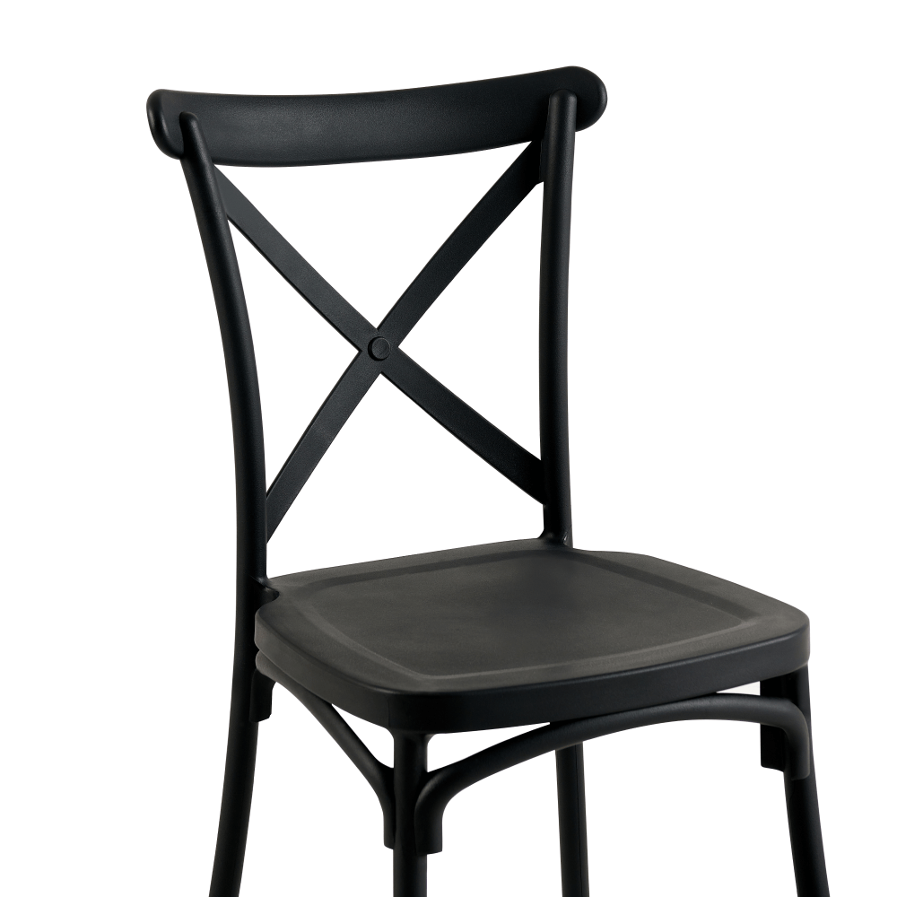 Rakásolható szék, fekete, SAVITA