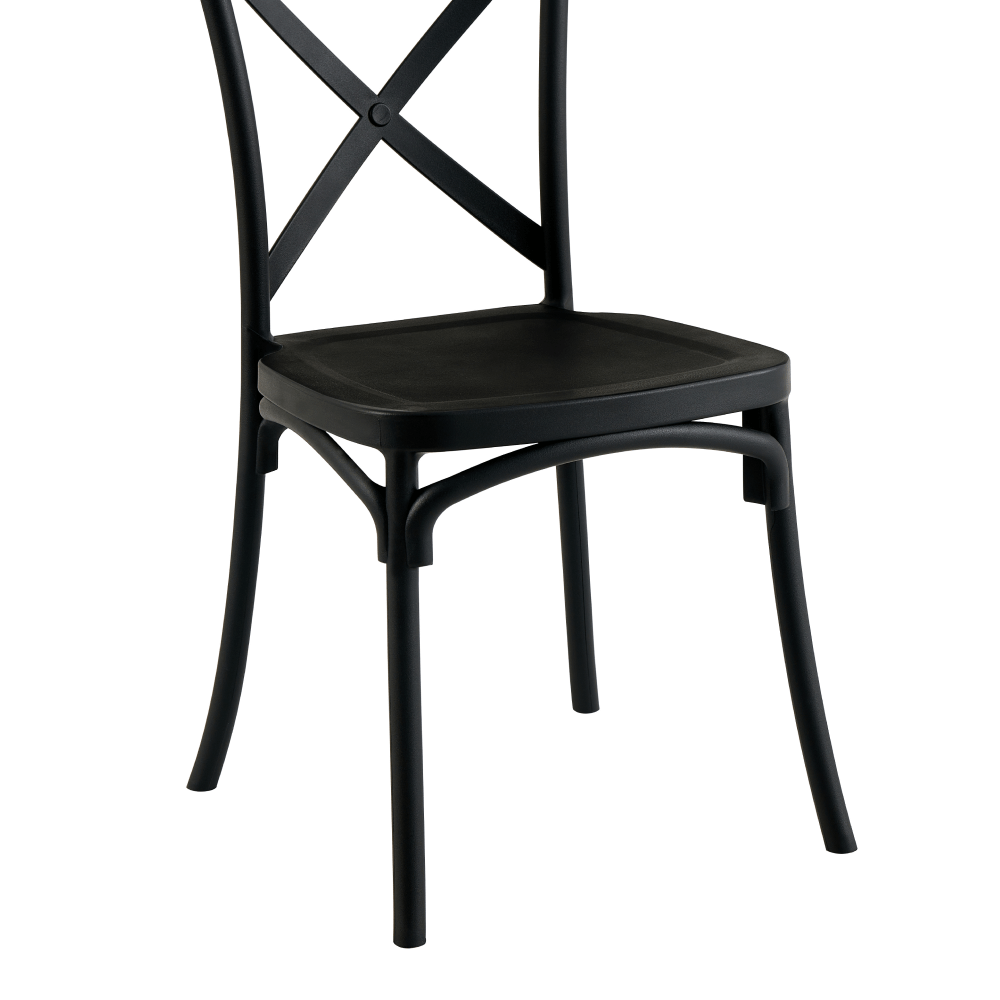 Rakásolható szék, fekete, SAVITA