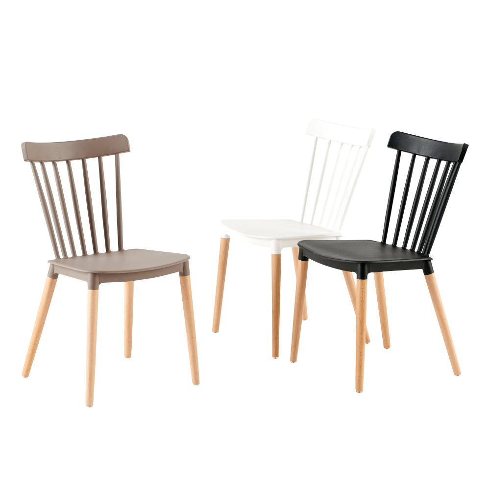 Jídelní židle, bílá/buk, ZOSIMA