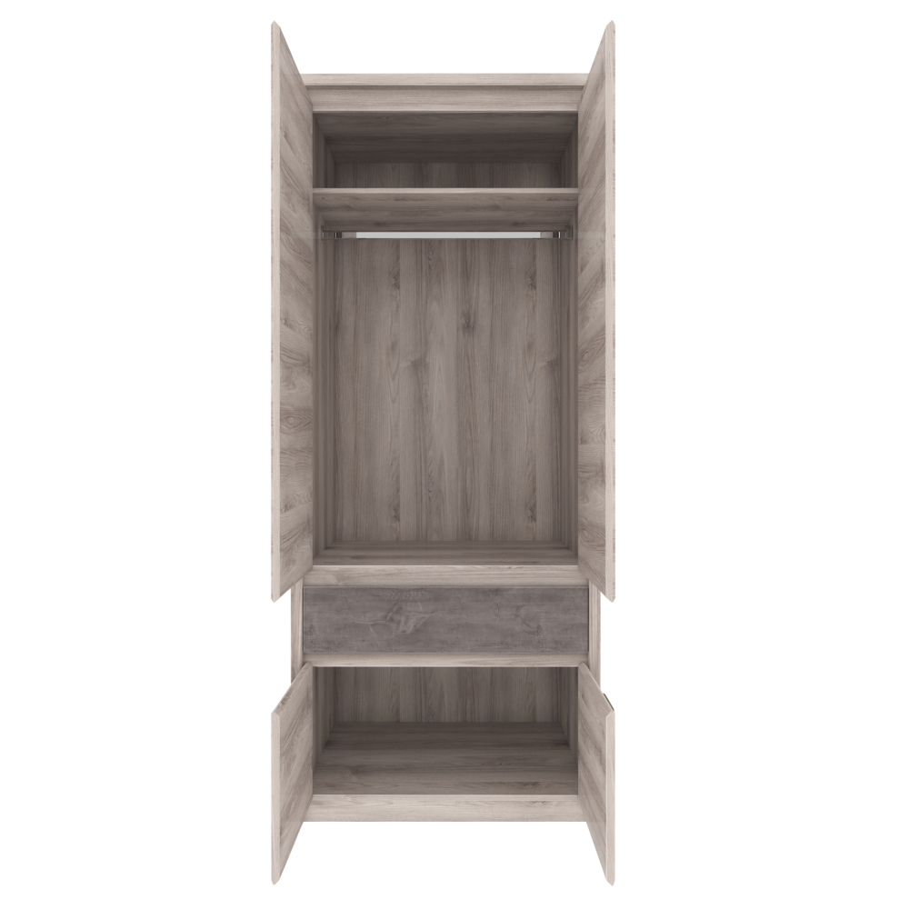 Skriňa 4D1S, gaštan nairobi/onyx, JESI NEW