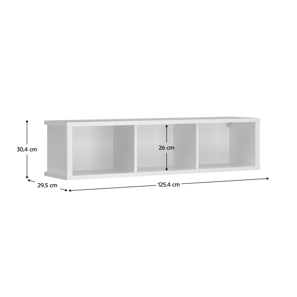 Visiaci regál 125, biela, ERODIN