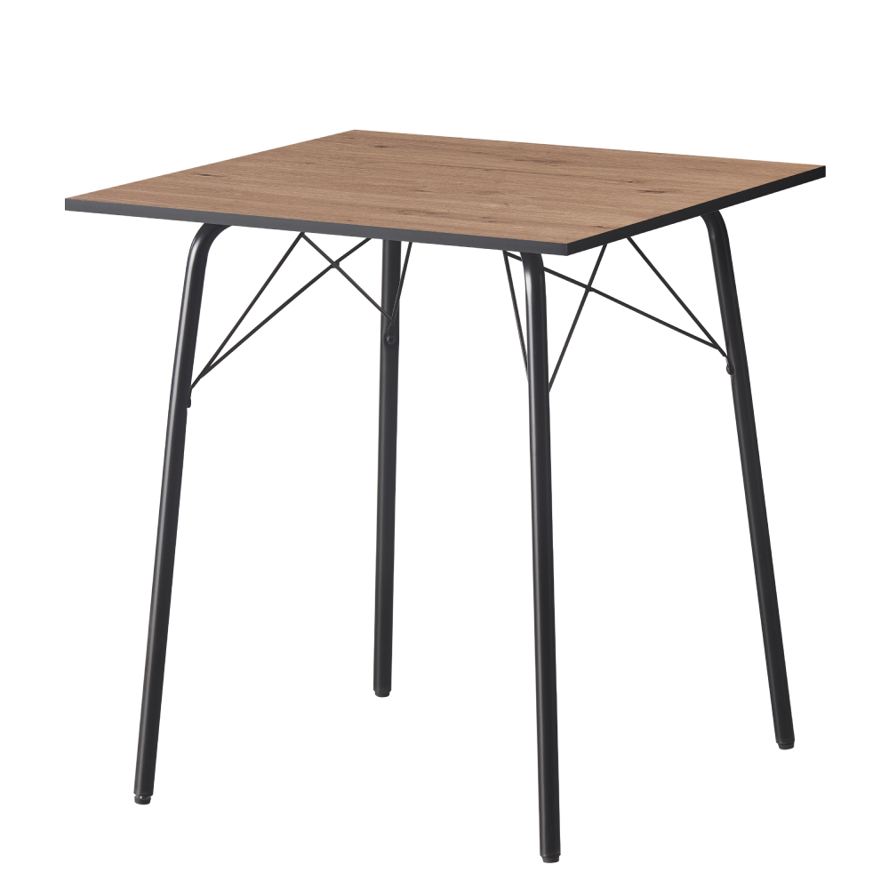 Jídelní stůl, dub artisan/černá, 70x70x75 cm, NALAK TYP 1