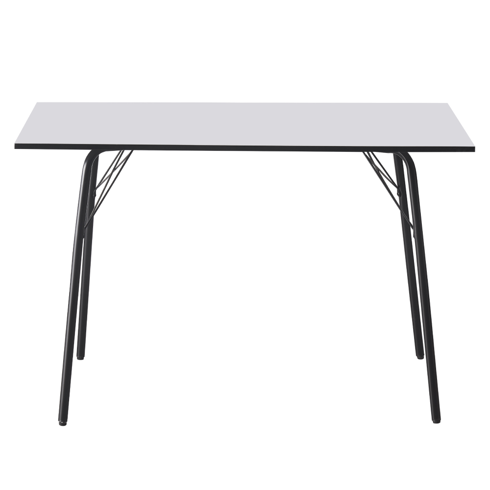 Étkezőasztal, fehér/fekete, 120x75x75 cm, NALAK TYP 2 Étkezőasztal, fehér/fekete, 120x75x75 cm, NALAK TYP 2