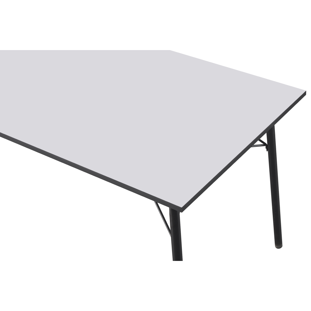 Jídelní stůl, bílá/černá, 160x80x75 cm, NALAK TYP 3