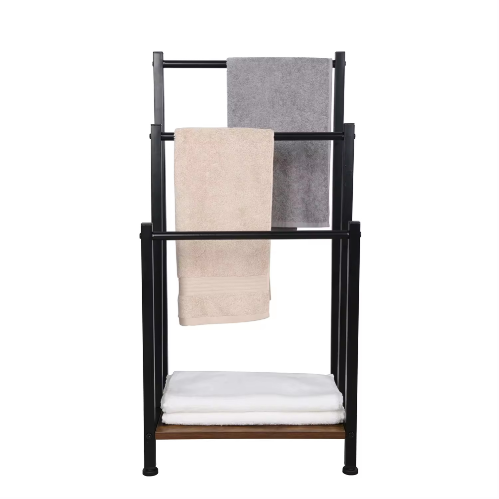 Törölközőtartó, fekete, OGIN