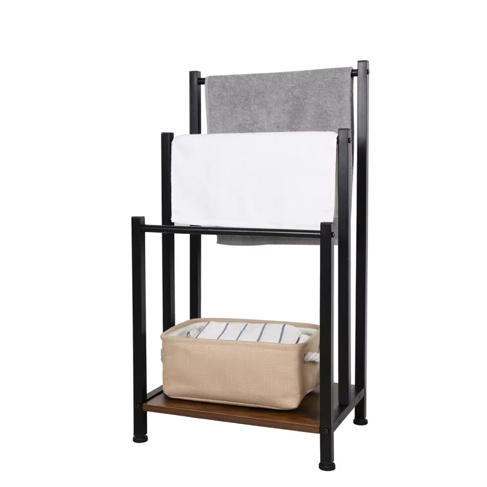 Törölközőtartó, fekete, OGIN