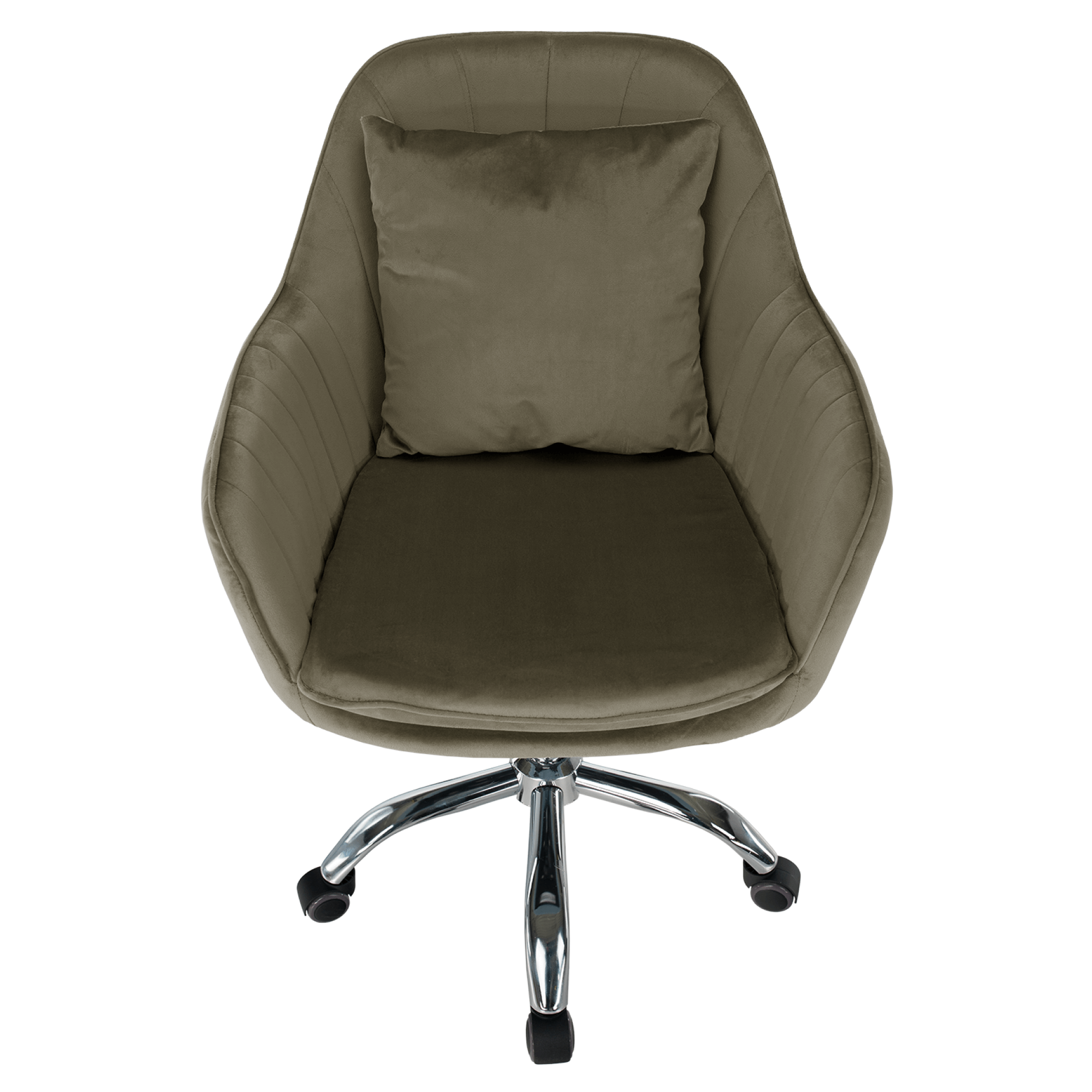 Kancelárske kreslo, sivohnedá Taupe Velvet látka/chróm, KLIAN