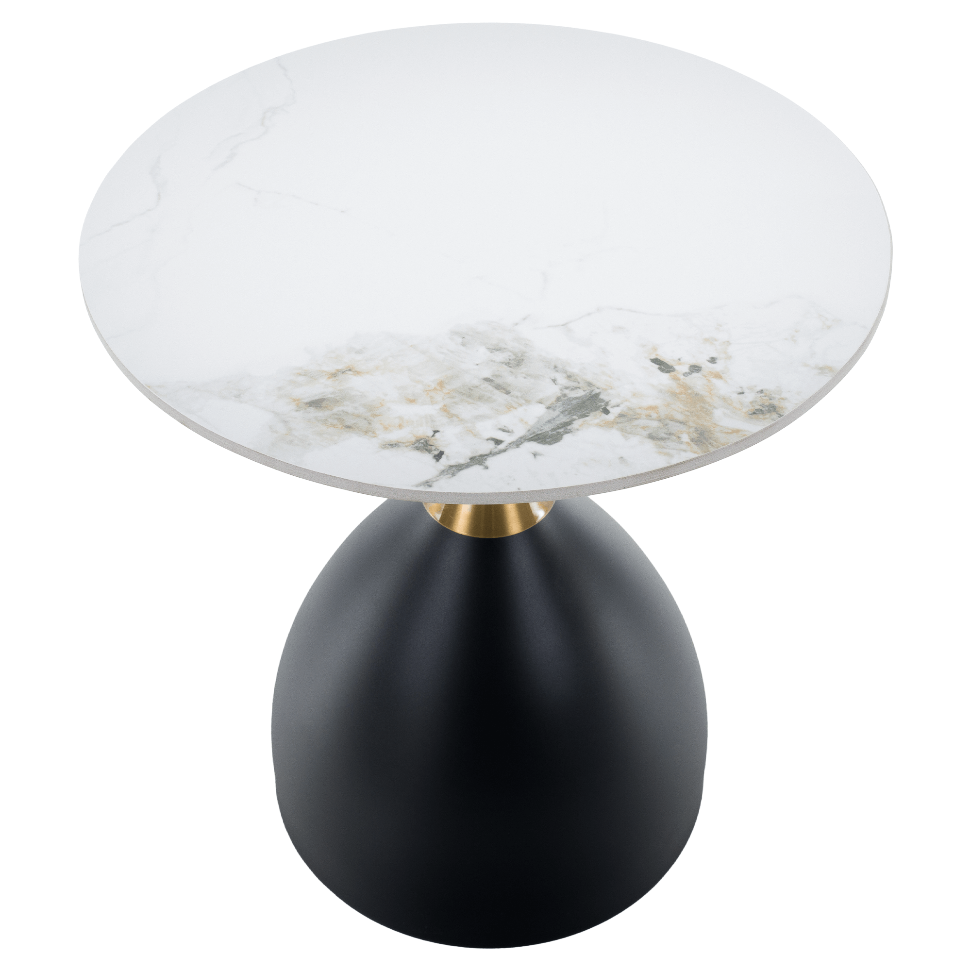 Dohányzóasztal, fehér márvány/fekete/arany, acél, ODIS Dohányzóasztal, fehér márvány/fekete/arany, acél, ODIS