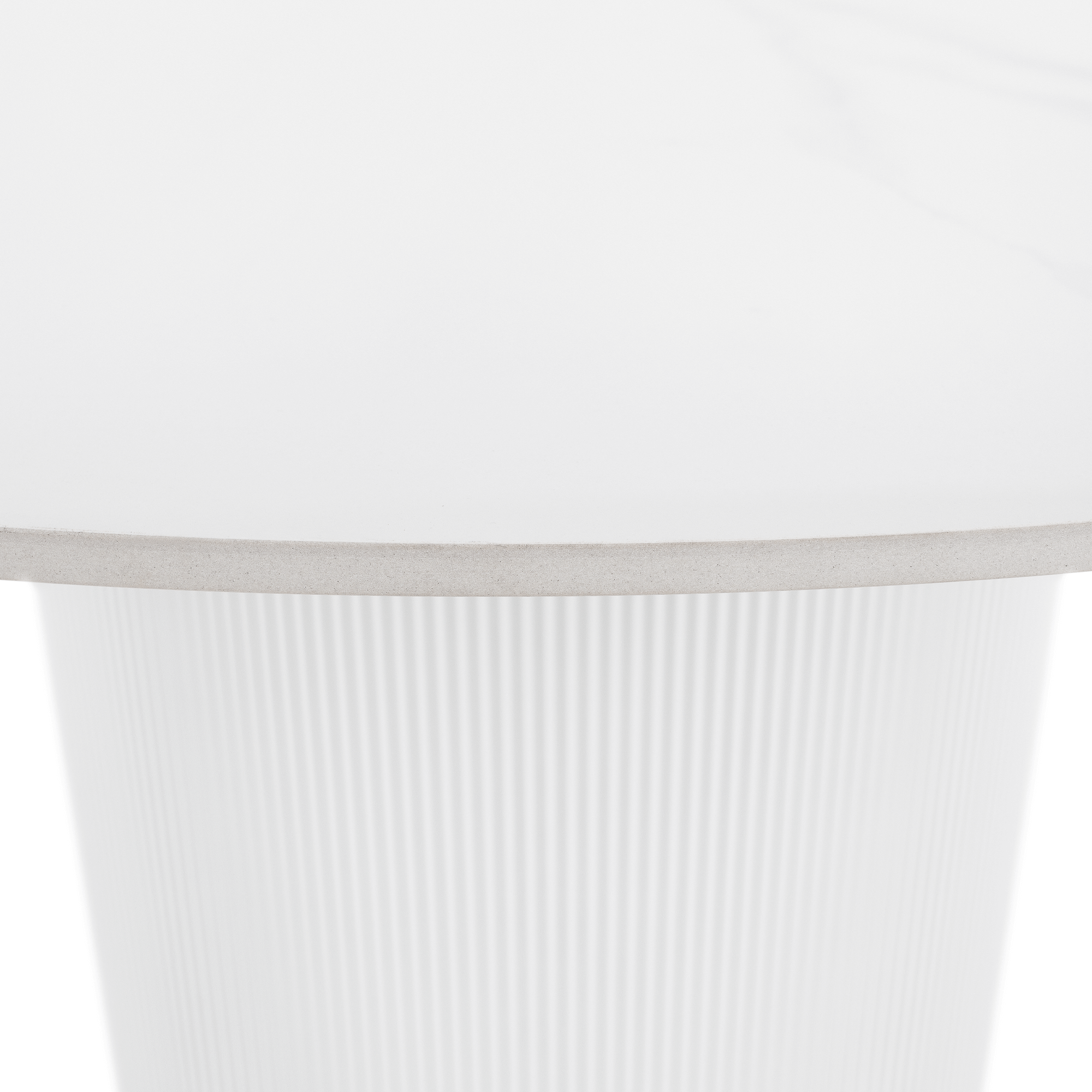 Étkezőasztal, fehér márvány/MDF, átmérő 120 cm, MAHIR TYP 1