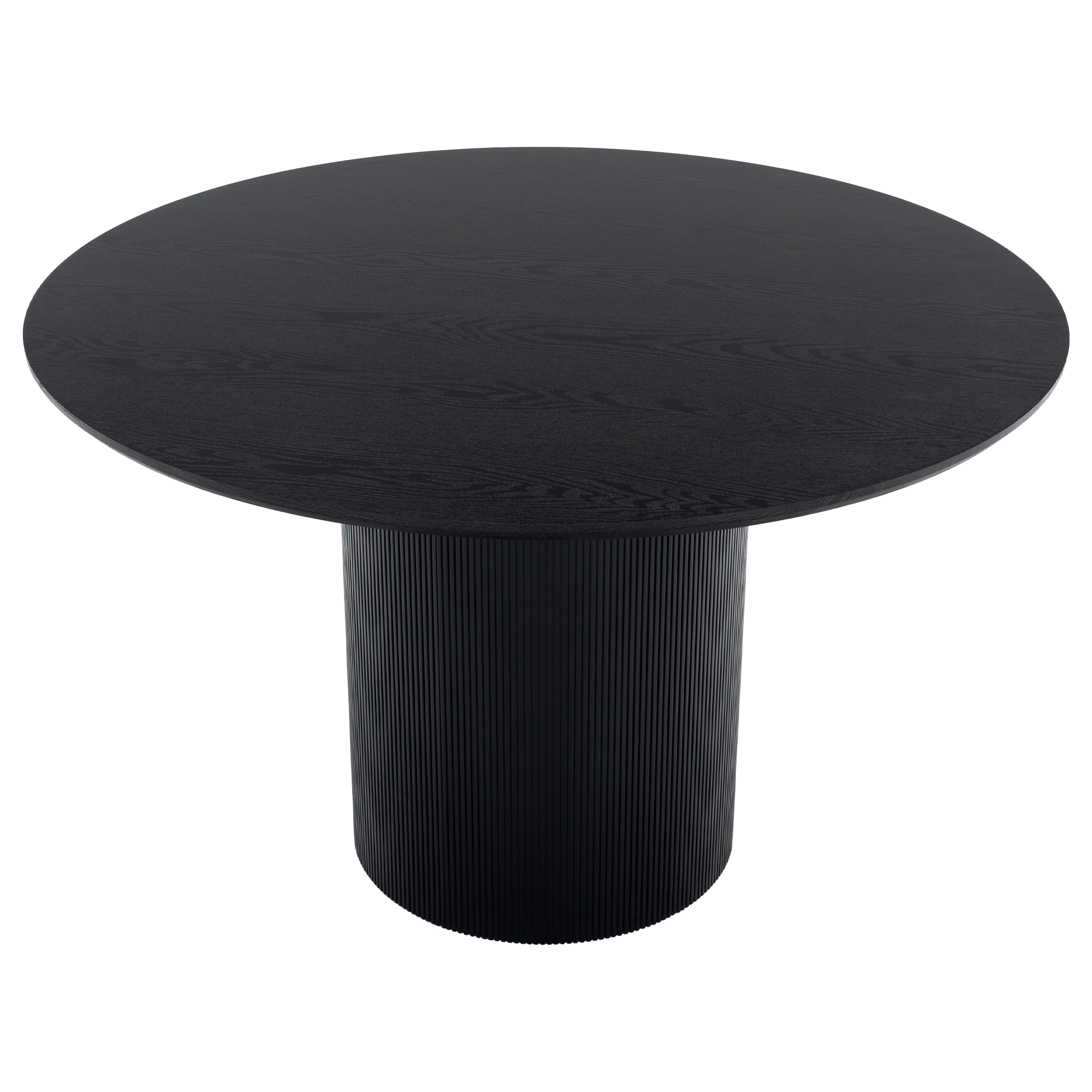 Jedálenský stôl, čierna, priemer 120 cm, MAHIR TYP 2