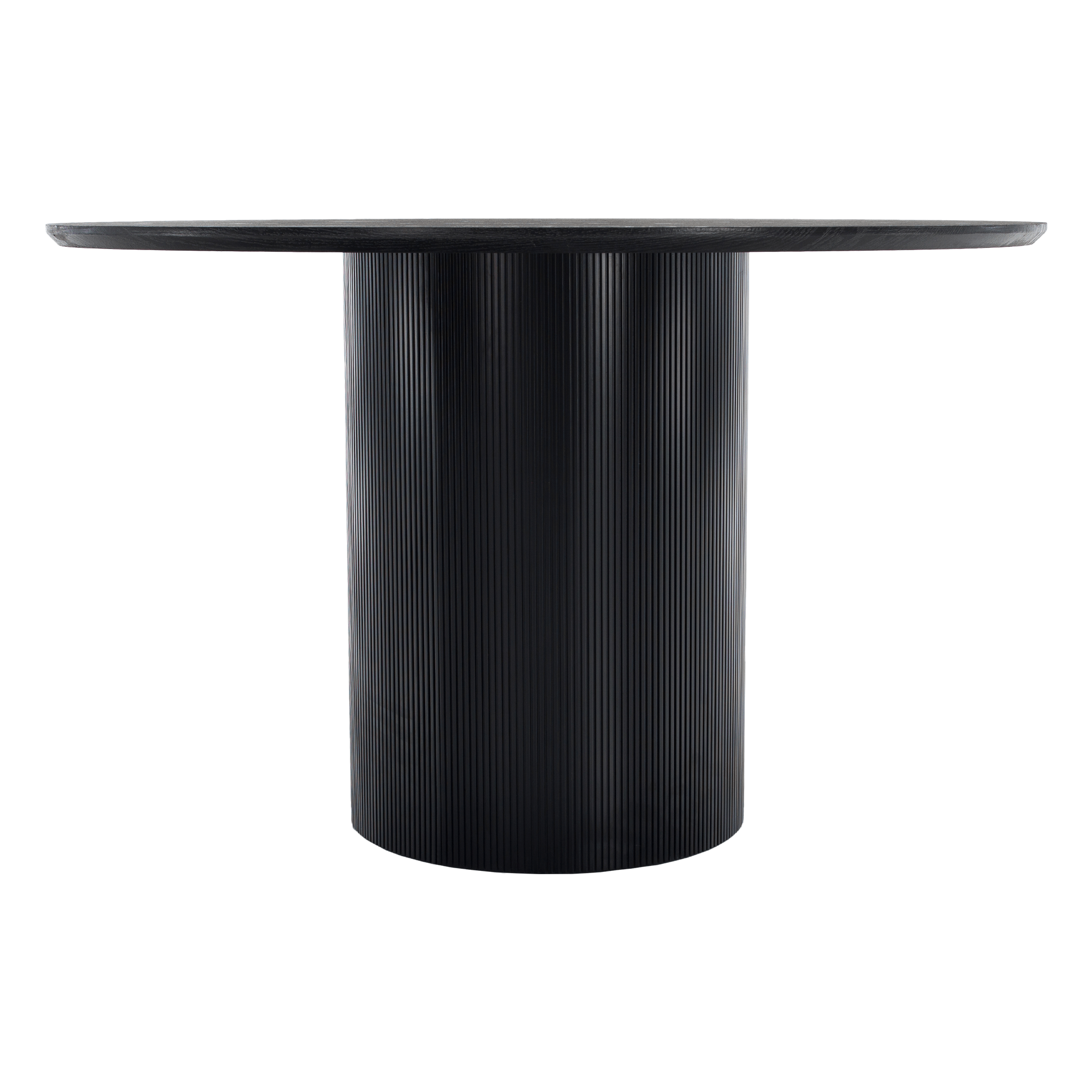 Jedálenský stôl, čierna, priemer 120 cm, MAHIR TYP 2