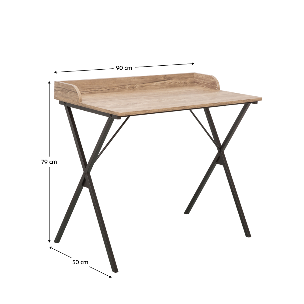 Számítógépasztal, tölgy/fekete, OFIS Számítógépasztal, tölgy/fekete, OFIS