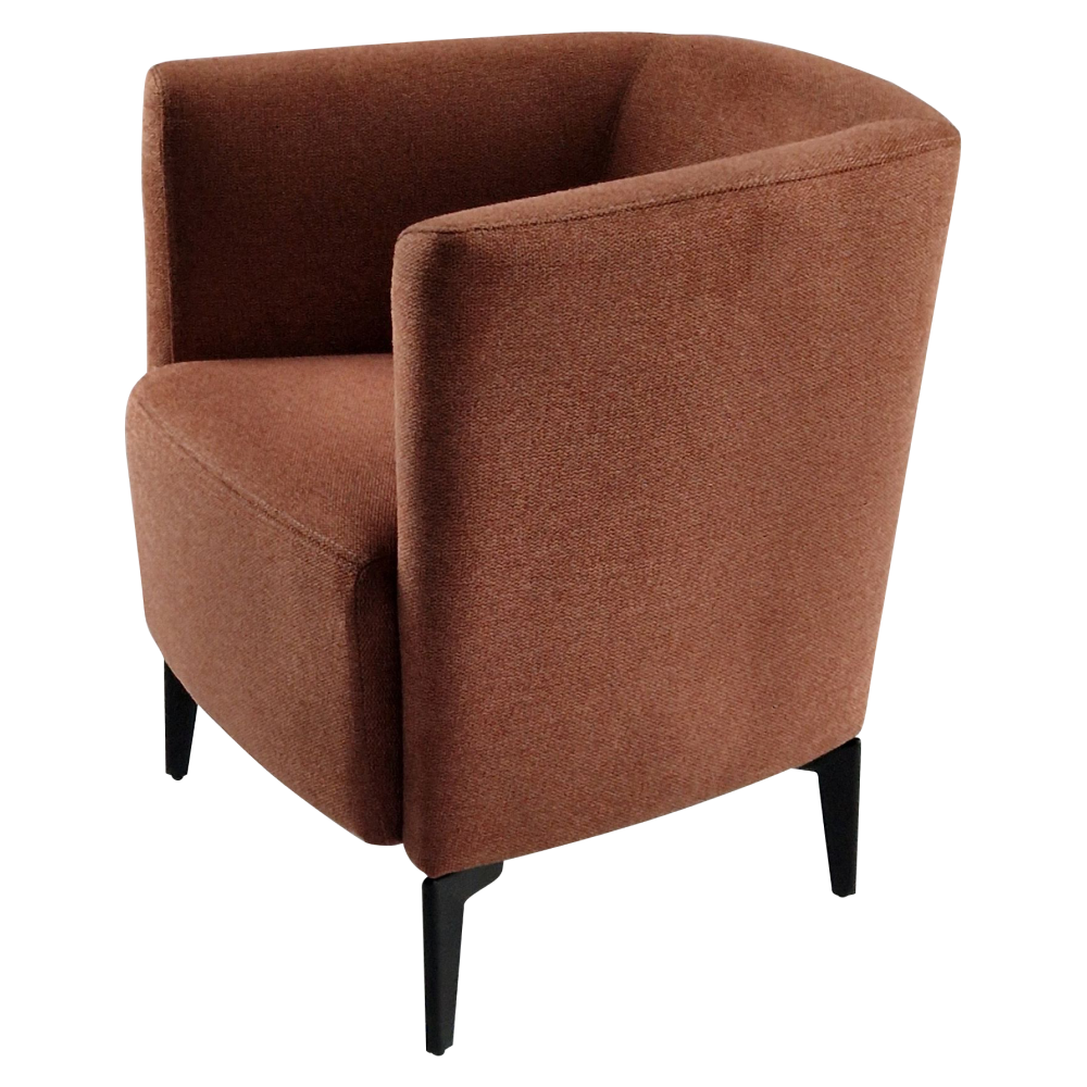 Design fotel, terrakotta/fekete, KAPY