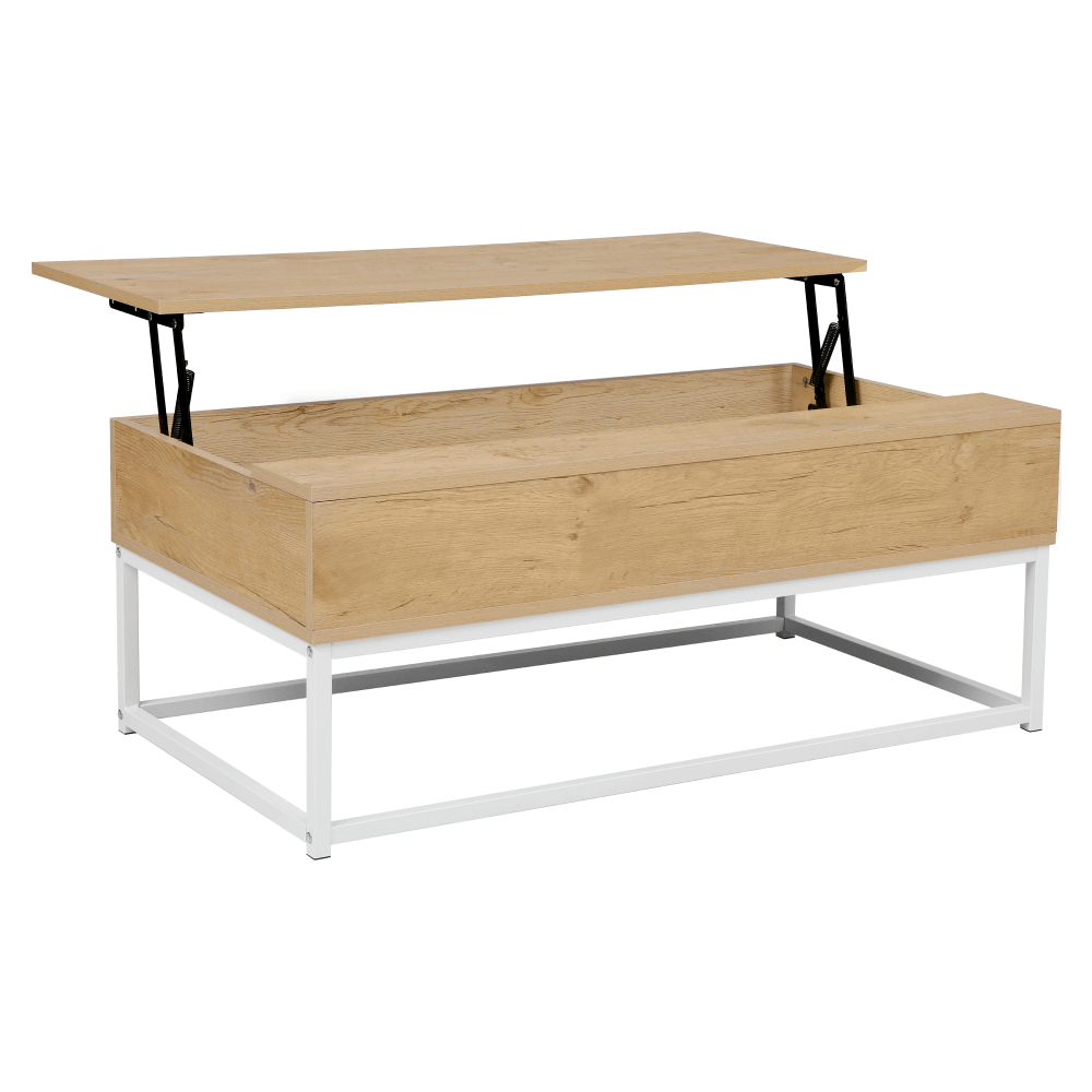 Dohányzóasztal, tölgy/fehér, LIVINA