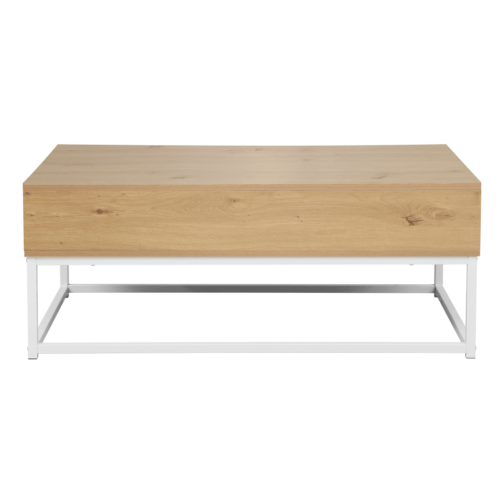 Dohányzóasztal, tölgy/fehér, LIVINA